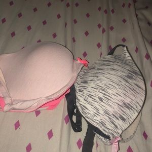 🥜2 34A pink/vs bras